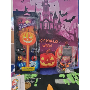 Monster Halloween Bundle-Scary bag, Spooky Socks, bracelet & Glow item
